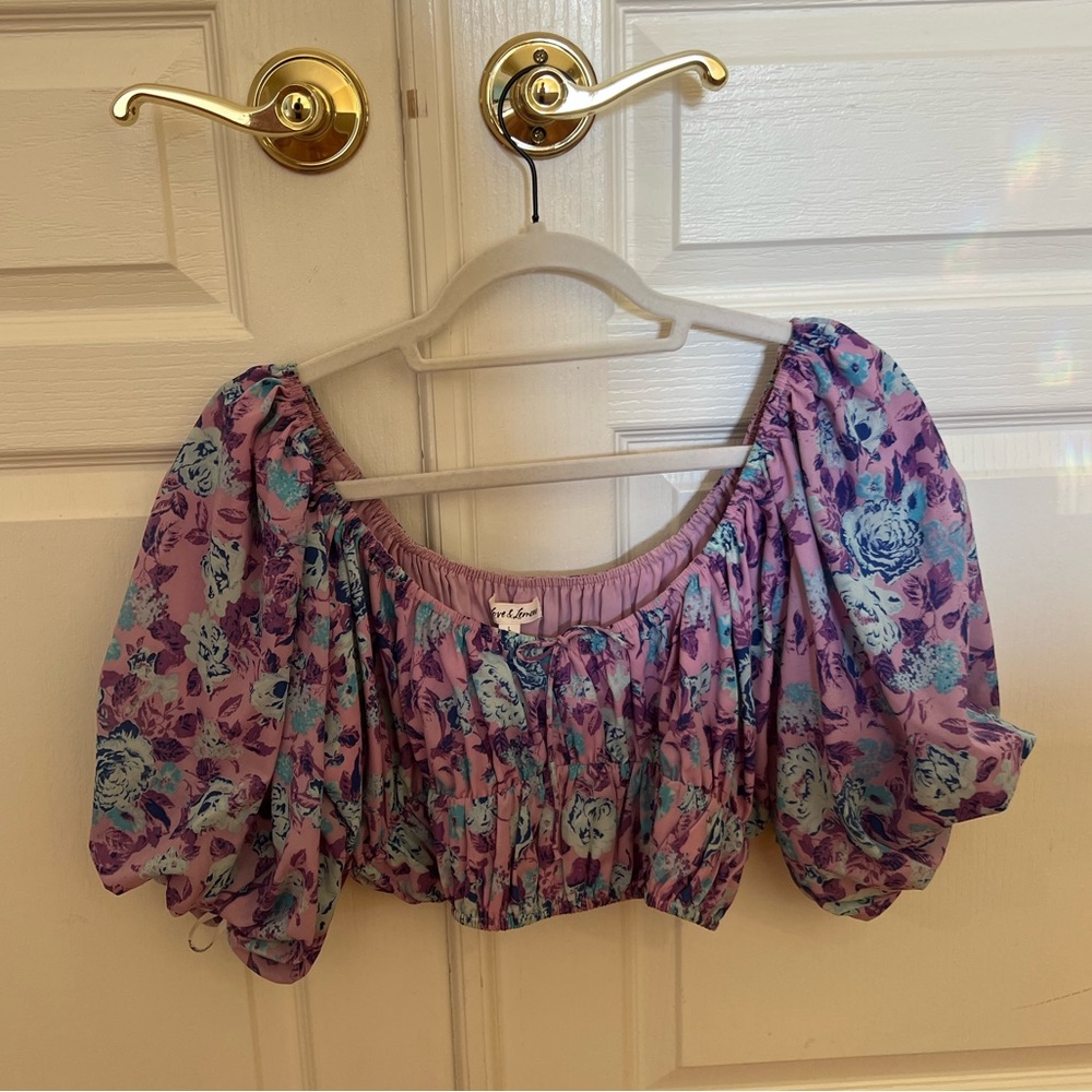 For Love & Lemons Floral Top